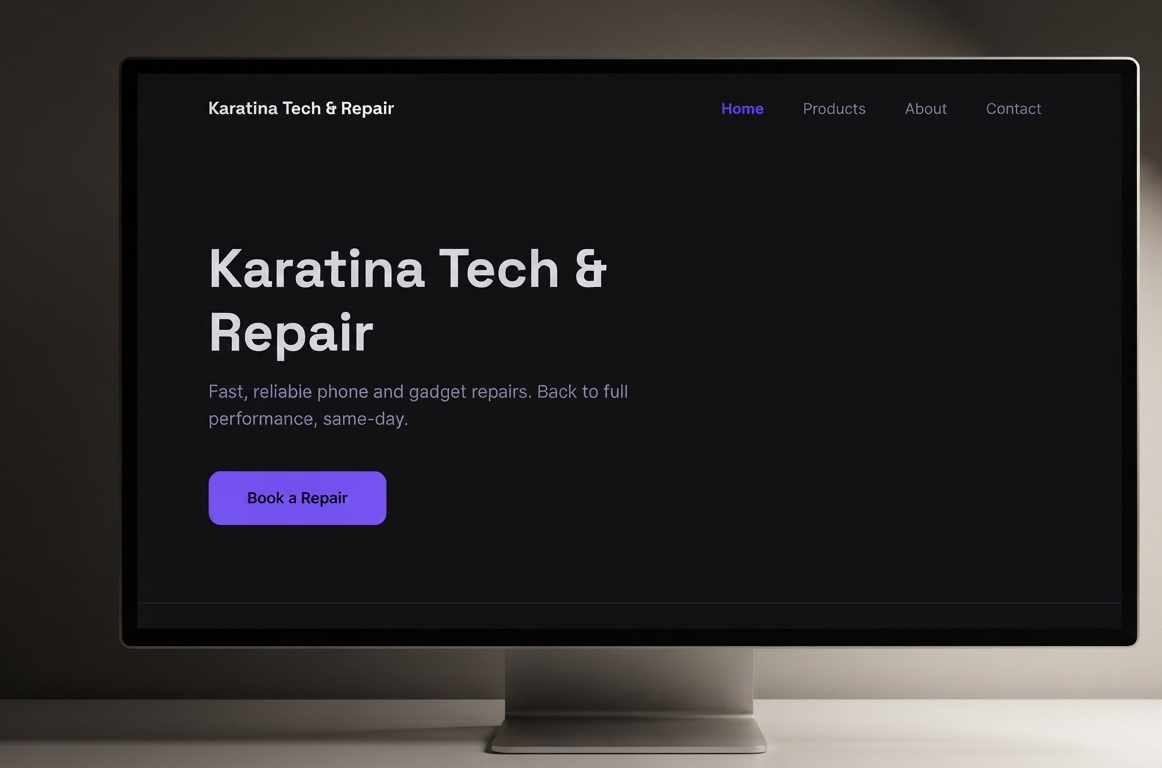 Karatina Tech & Repair website preview